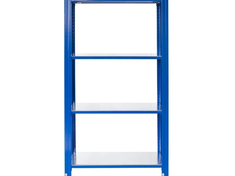 Ar Shelving T Profile Steckregal Blau & Verzinkt 250x100x30 cm 4 Böden 180 kg