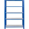 Ar Shelving T Profile Steckregal Blau & Verzinkt 200x120x50 cm 5 Böden 180 kg