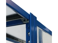 Ar Shelving T Profile Zusatzmodul Blau & Verzinkt 250x100x30 cm 5 Böden 180 kg