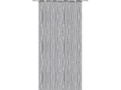 Arsvita Fadenvorhang Fadengardine Gardine Vorhang Metall-Optik 140 cm x 250 cm Ösen Dunkelgrau