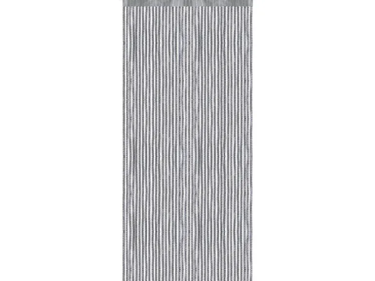 Arsvita Fadenvorhang Metall Optik Gardine Vorhang Lurex Universalband Silber 140 cm x 250 cm
