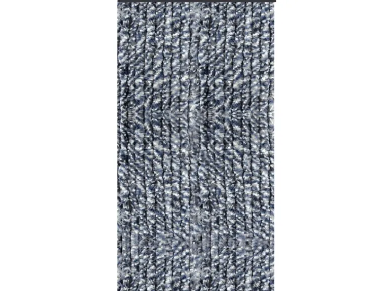 Arsvita Flauschvorhang Flauschgardine Vorhang 90 cm x 220 cm Meliert Blau Weiß Silber