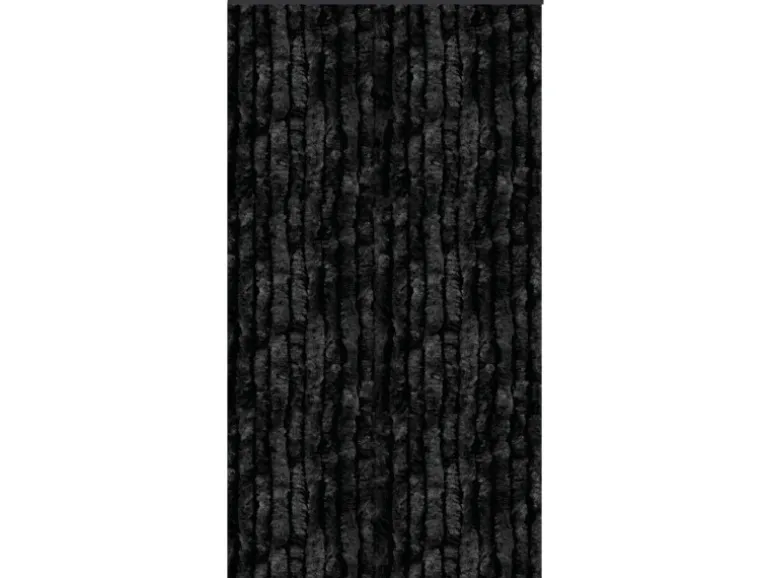 Arsvita Flauschvorhang Flauschgardine Vorhang 90 cm x 200 cm Unistreifen Schwarz