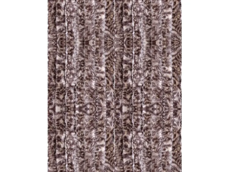Arsvita Flauschvorhang Flauschgardine Vorhang 90 cm x 220 cm Meliert Beige Braun
