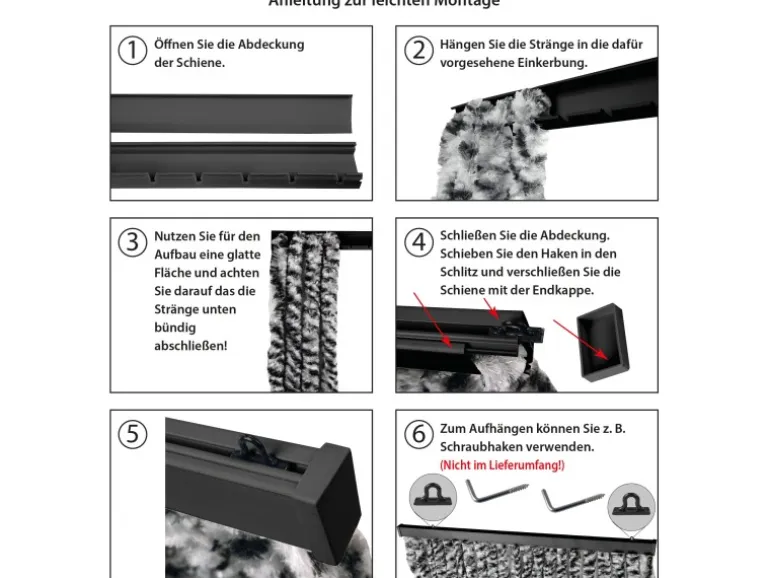 Arsvita Flauschvorhang Flauschgardine Vorhang 90 cm x 220 cm Unistreifen Schwarz Gelb