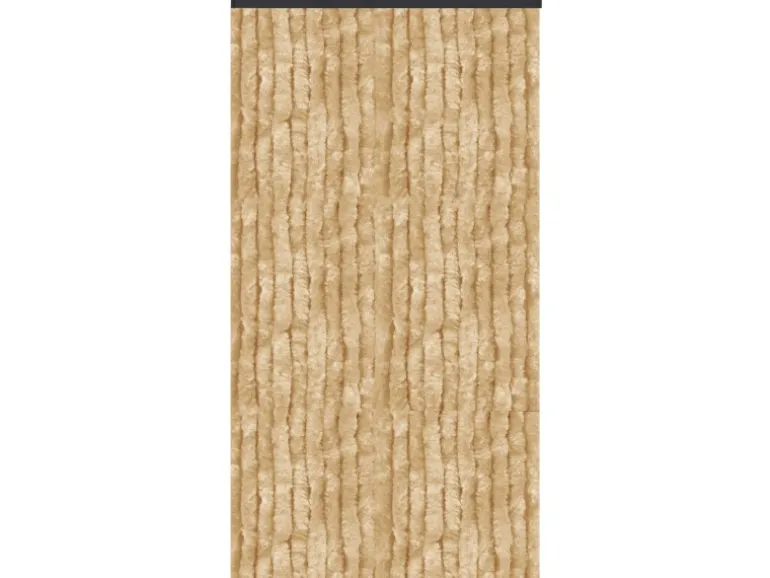 Arsvita Flauschvorhang Flauschgardine Vorhang 140 cm x 220 cm Unistreifen Beige