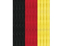 Arsvita Flauschvorhang Flauschgardine Vorhang 90 cm x 220 cm Unistreifen Schwarz Rot Gelb