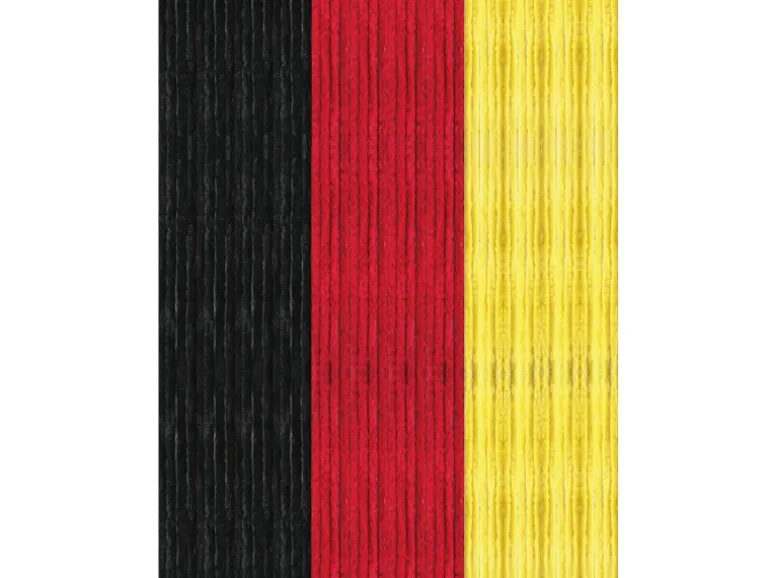 Arsvita Flauschvorhang Flauschgardine Vorhang 90 cm x 220 cm Unistreifen Schwarz Rot Gelb