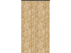 Arsvita Flauschvorhang Flauschgardine Vorhang 90 cm x 220 cm Unistreifen Beige