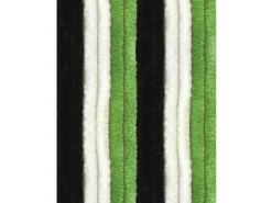 Arsvita Flauschvorhang Flauschgardine Vorhang 90 cm x 200 cm Unistreifen Schwarz Grün Weiß