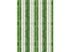 Arsvita Flauschvorhang Flauschgardine Vorhang 90 cm x 220 cm Unistreifen Grün Weiß