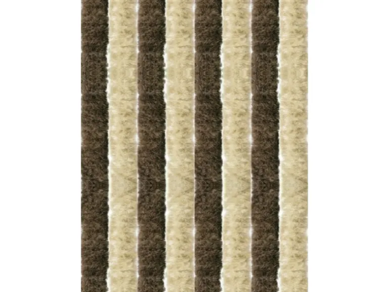 Arsvita Flauschvorhang Flauschgardine Vorhang 100 cm x 220 cm Unistreifen Beige Braun