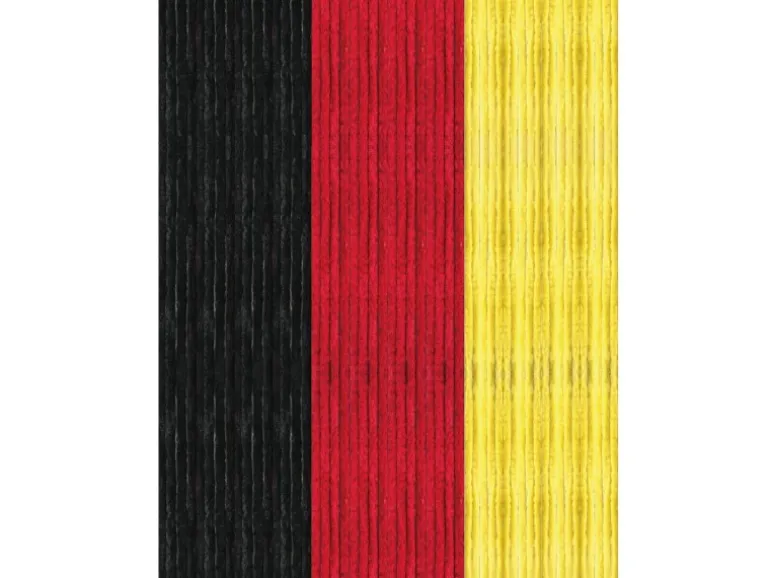 Arsvita Flauschvorhang Flauschgardine Vorhang 100 cm x 200 cm Unistreifen Schwarz Rot Gelb