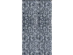 Arsvita Flauschvorhang Flauschgardine Vorhang 90 cm x 200 cm Meliert Blau Weiß Silber