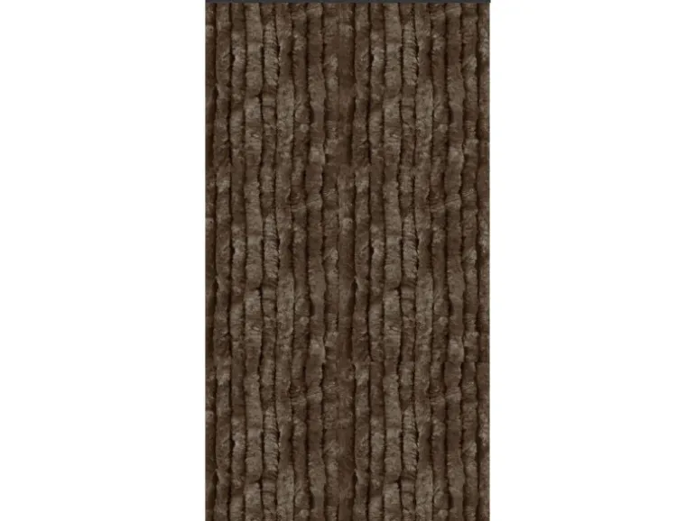 Arsvita Flauschvorhang Flauschgardine Vorhang 90 cm x 200 cm Unistreifen Braun