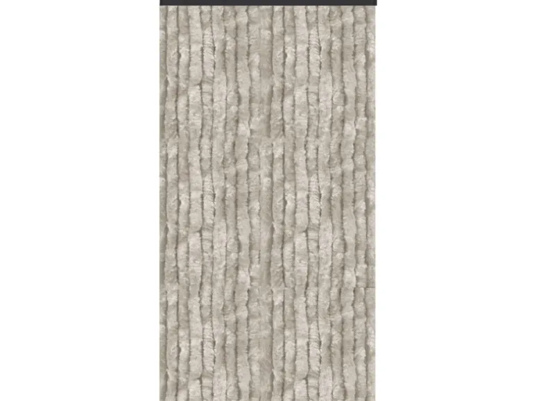 Arsvita Flauschvorhang Flauschgardine Vorhang 90 cm x 200 cm Unistreifen Grau