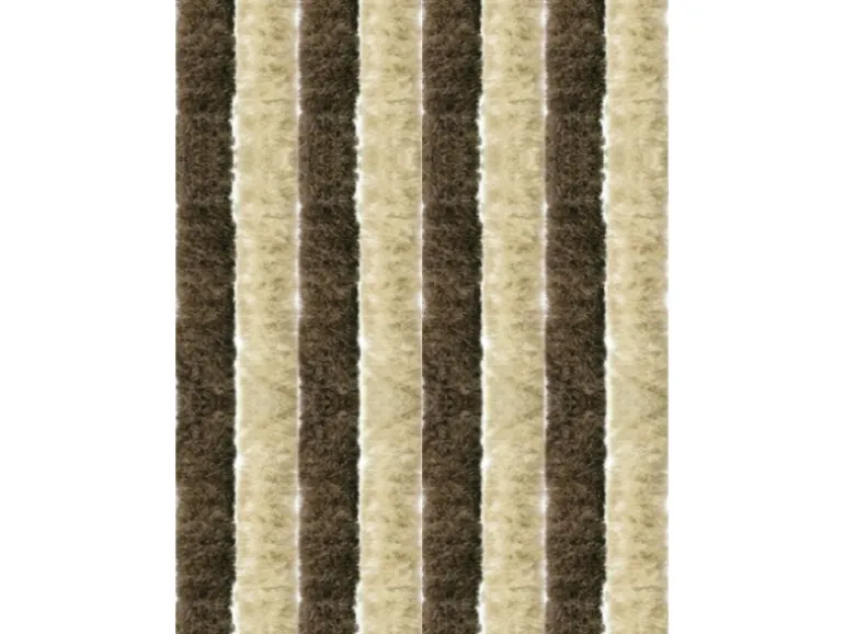Arsvita Flauschvorhang Flauschgardine Vorhang 90 cm x 220 cm Unistreifen Beige Braun