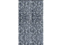 Arsvita Flauschvorhang Flauschgardine Vorhang 120 cm x 200 cm Unistreifen Dunkelblau Weiß
