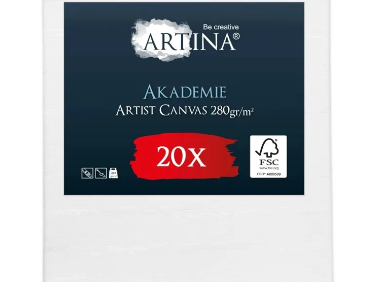 Artina Akademie Keilrahmen 20x20cm FSC 20tlg