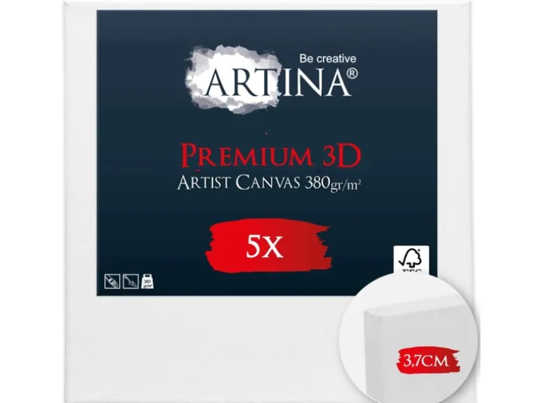 Artina Premium 3D Keilrahmen 60x60cm FSC 5tlg