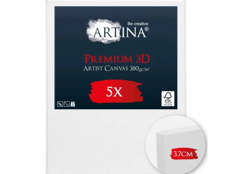 Artina Premium 3D Keilrahmen 80x100cm FSC 5tlg