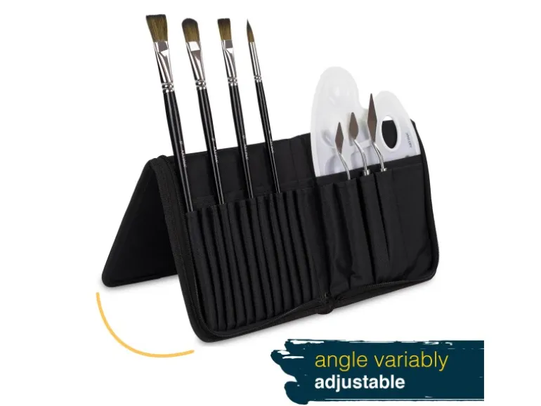 Artina Set Elba mit Pinselhalter, Pinselwäscher, Pinsel, Malspachtel, Tasche