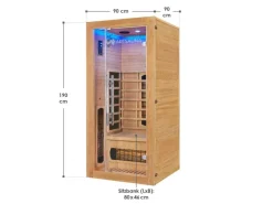 Artsauna Infrarotkabine Kiruna90 mit Dual Technologie