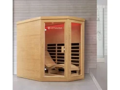 Artsauna Infrarotkabine Wärmekabine Esbjerg mit Triplex Heizsystem und Hemlockholz