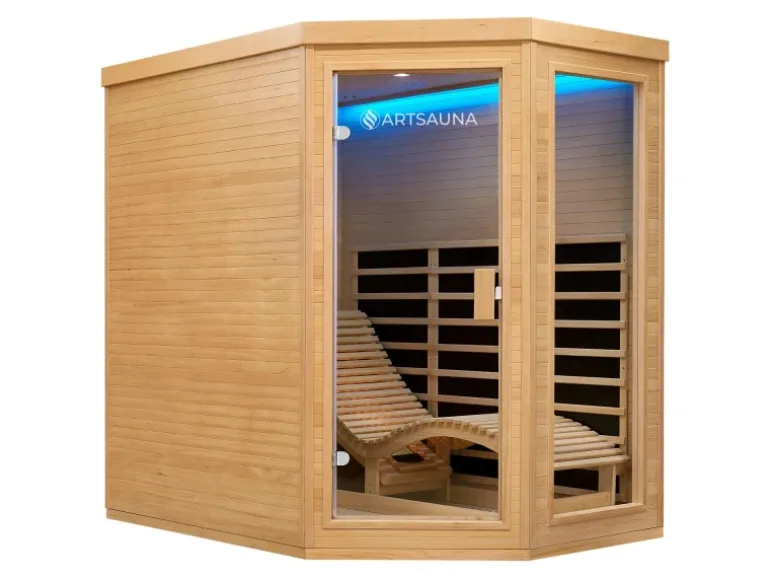 Artsauna Infrarotkabine Wärmekabine Esbjerg mit Triplex Heizsystem und Hemlockholz