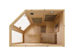 Artsauna Infrarotkabine Wärmekabine Esbjerg mit Triplex Heizsystem und Hemlockholz