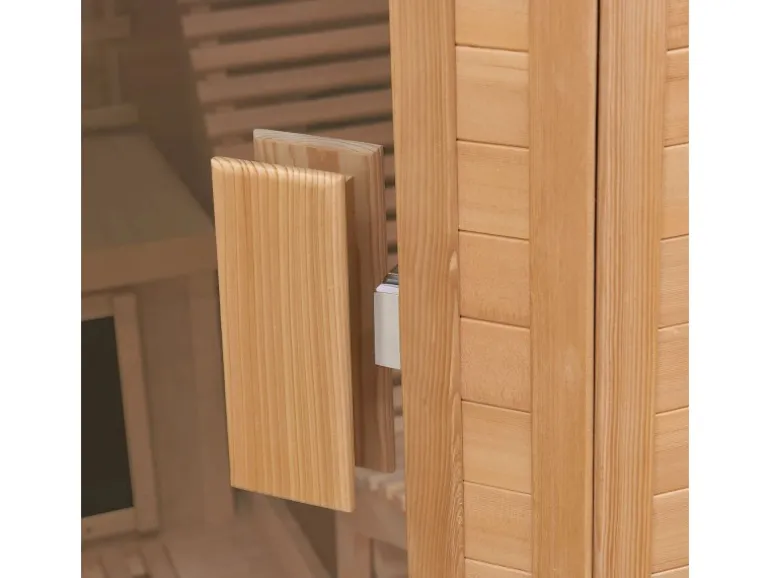 Artsauna Infrarotkabine Wärmekabine Esbjerg mit Triplex Heizsystem und Hemlockholz