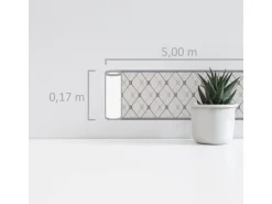 A.S. Création Borte selbstklebend Geometrisch 5 m x 17 cm Weiß-Grau