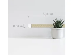 A.S. Création Borte selbstklebend Muster 5 m x 4 cm Gold-Weiß