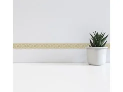 A.S. Création Borte selbstklebend Muster 5 m x 4 cm Gold-Weiß