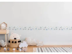 A.S. Création Borte selbstklebend Meerestiere Kinderzimmer 5 m x 15 cm Weiß-Blau
