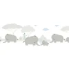 A.S. Création Borte selbstklebend Elefanten Kinderzimmer 5 m x 15 cm Weiß-Grau