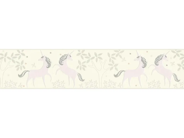 A.S. Création Borte Vlies Boys & Girls 6 Einhorn Weiß-Grau FSC®