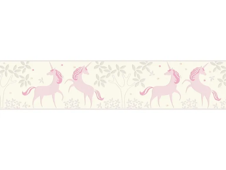 A.S. Création Borte Vlies Boys & Girls 6 Einhorn Weiß-Pink FSC®