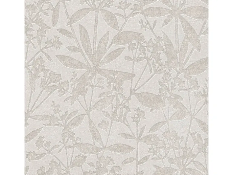 A.S. Création Tapete Blätter Grau und Beige 53 cm x 10,05 m AS-389243