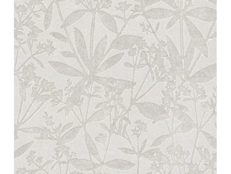 A.S. Création Tapete Blätter Grau und Beige 53 cm x 10,05 m AS-389243