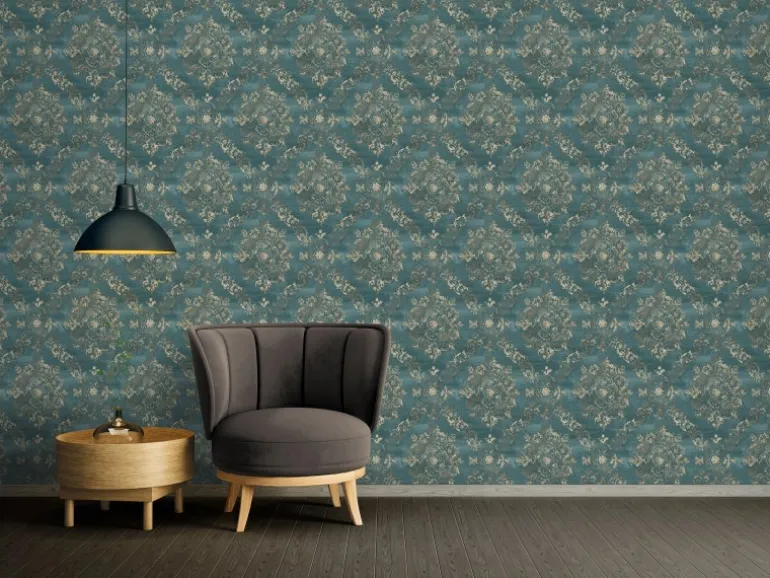 A.S. Création Vliestapete Barock Ornament Grün Blau Vintage FSC®