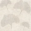 A.S. Création Vliestapete Designbook Ginkgoblatt Beige-Silber FSC®