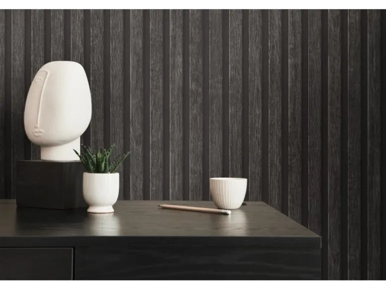 A.S. Création Vliestapete Holzpaneele Schwarz-Braun FSC®