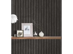 A.S. Création Vliestapete Holzpaneele Schwarz-Braun FSC®