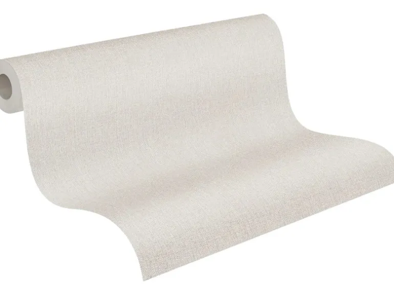 A.S. Création Vliestapete Uni Textiloptik Beige FSC®