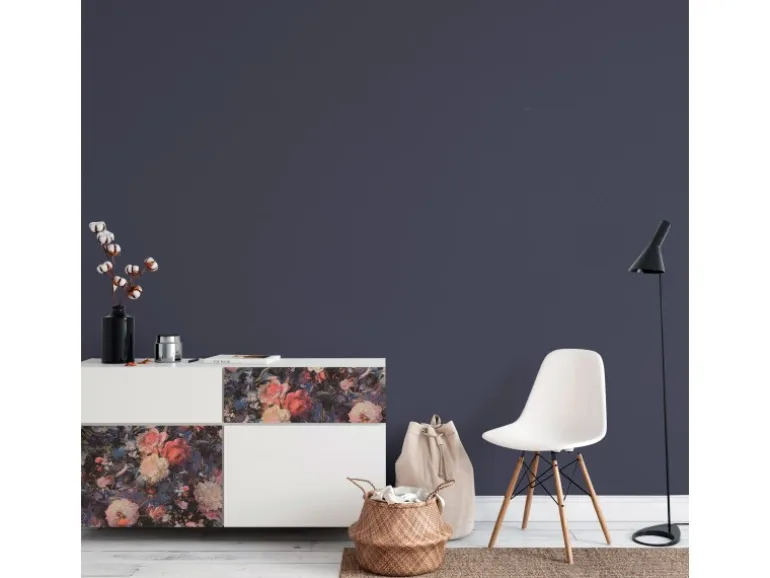 AS Creation Tapete Pop Up Panel Selbstklebend Blumen 250 x 52 cm Blau-Rosa FSC®