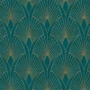 AS Creation Tapete Pop Up Panel Selbstklebend Retro 250 x 52 cm Petrol-Gold FSC®