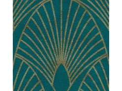 AS Creation Tapete Pop Up Panel Selbstklebend Retro 250 x 52 cm Petrol-Gold FSC®