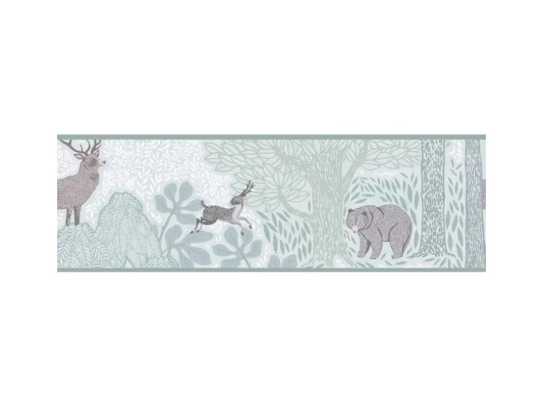 A.S. Creation Vlies-Bordüre Waldtiere 5 m x 0,17 m Grün-Weiß-Braun FSC®