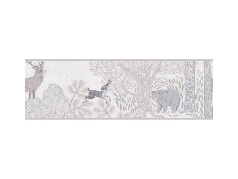 A.S. Creation Vlies-Bordüre Waldtiere 5 m x 0,17 m Braun-Creme-Weiß FSC®